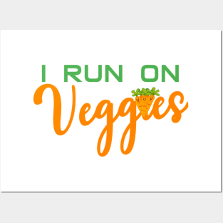 I run on veggies Posters and Art